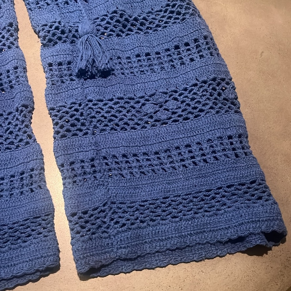 Akoia Swim - Blue Crochet Wide-Leg Pants - Picture 6 of 8